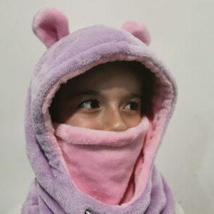 Cuello capota osito – Lila con rosado